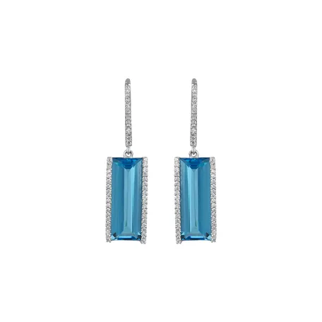 Diamond earrings with Topaz Theophany