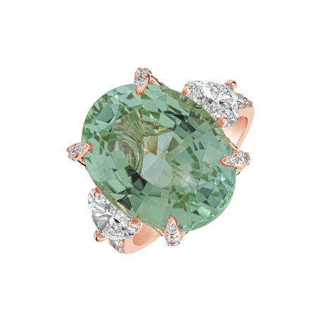 Diamond ring with Tourmaline Deloraine