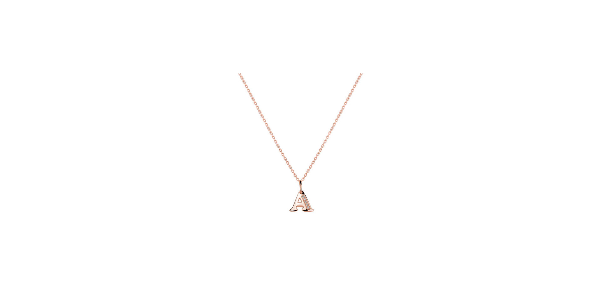Diamond necklace Dream Letter A