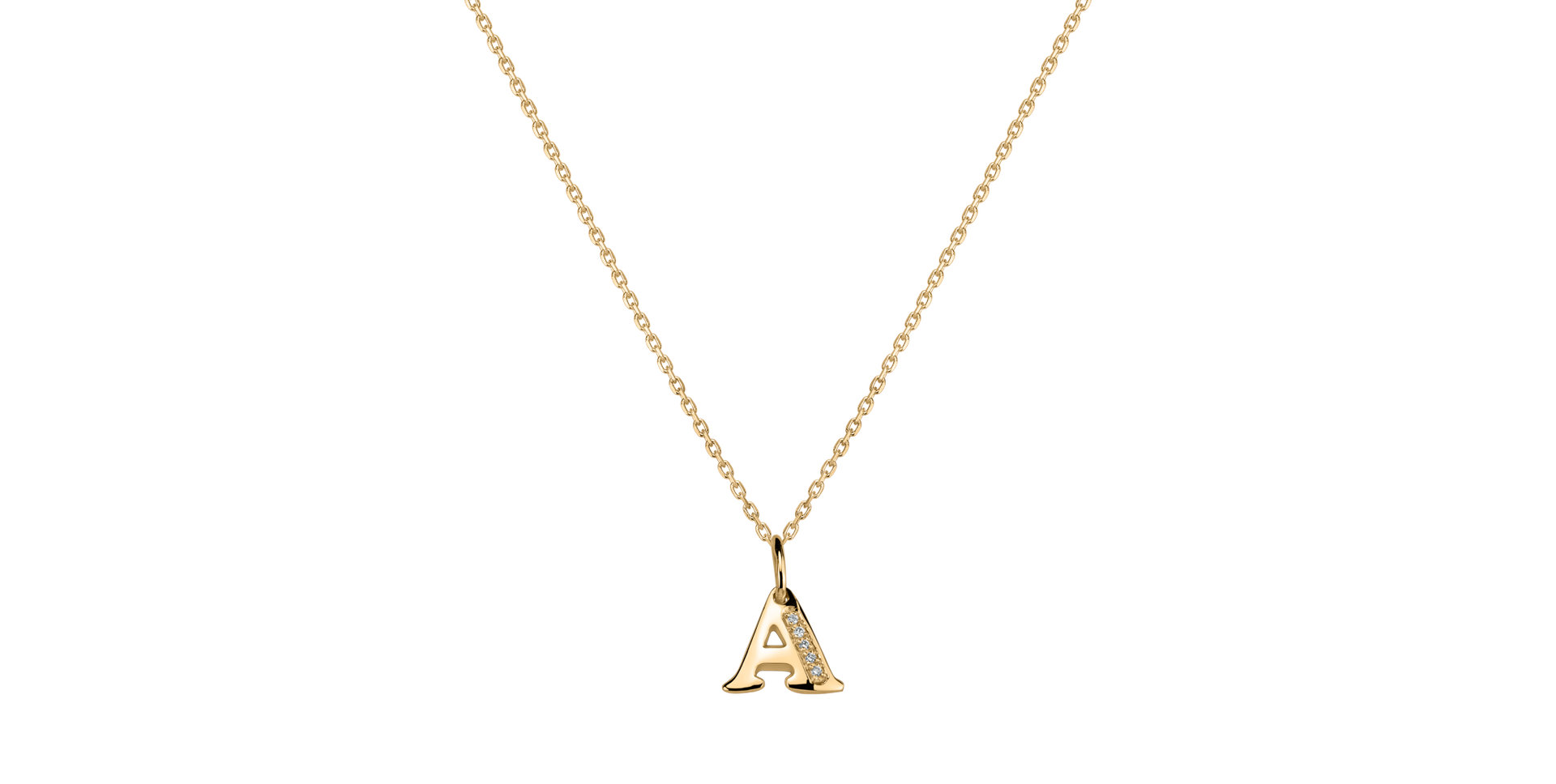 Diamond necklace Dream Letter A