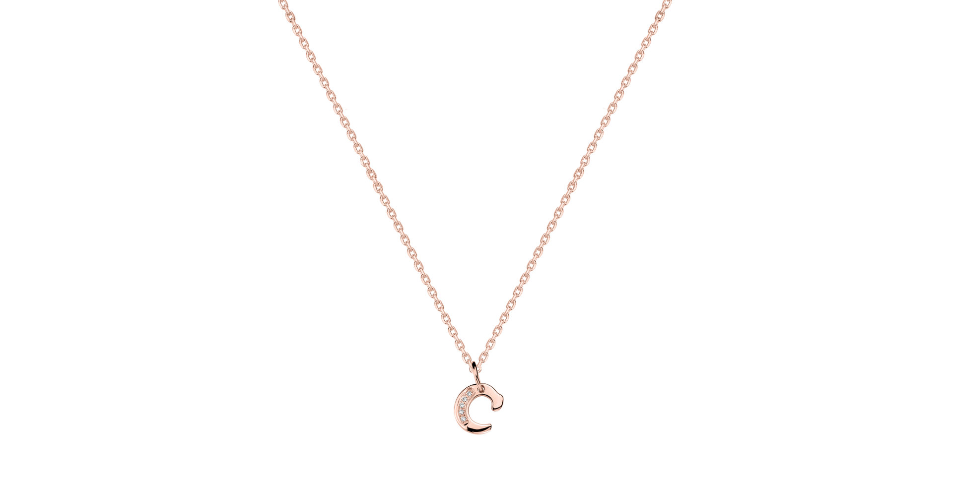 Diamond necklace Dream Letter C