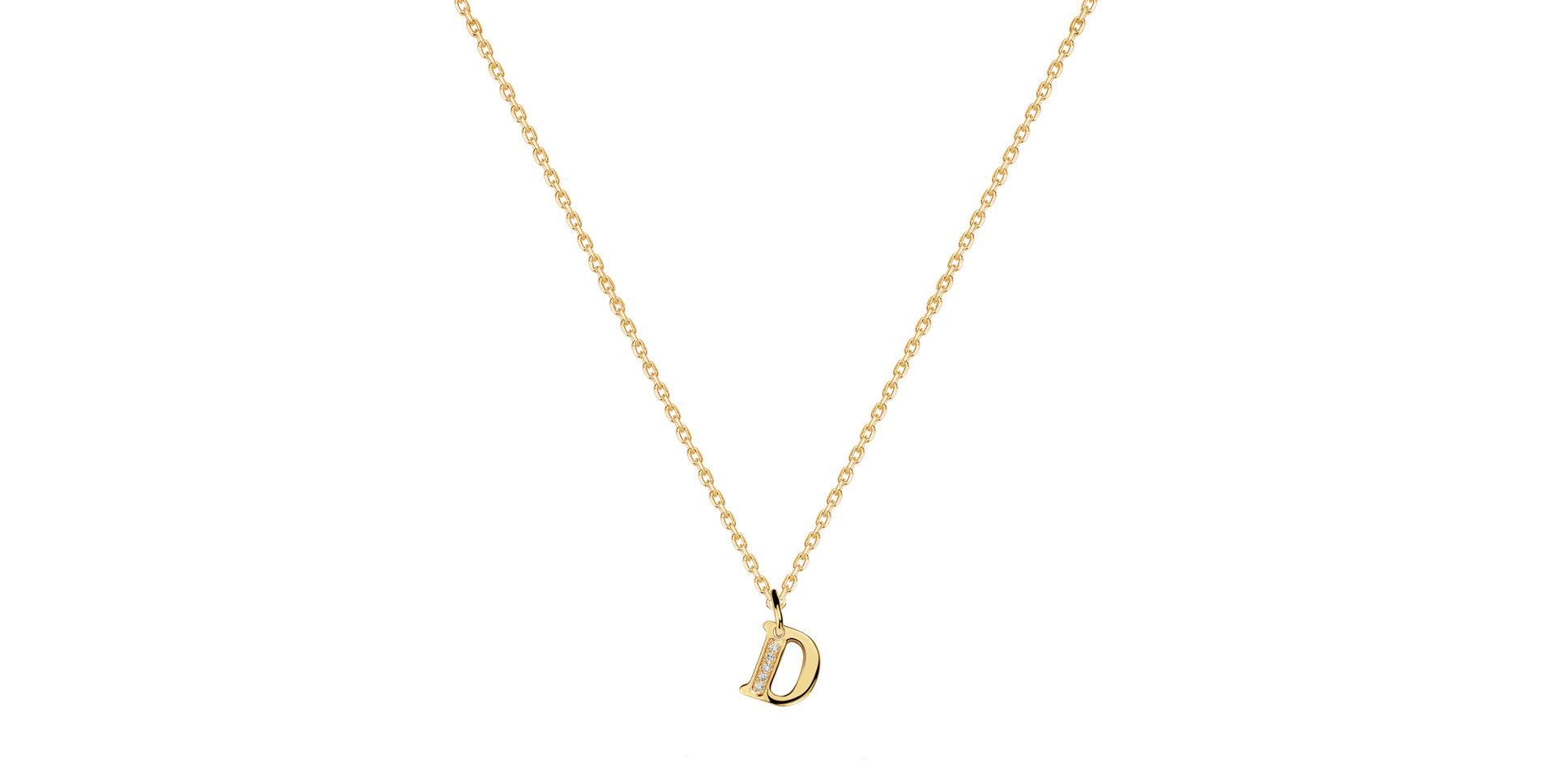 Diamond necklace Dream Letter D