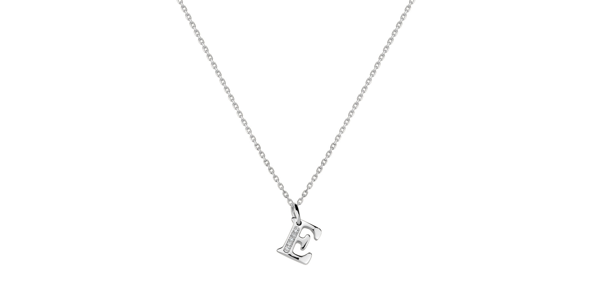 Diamond necklace Dream Letter E