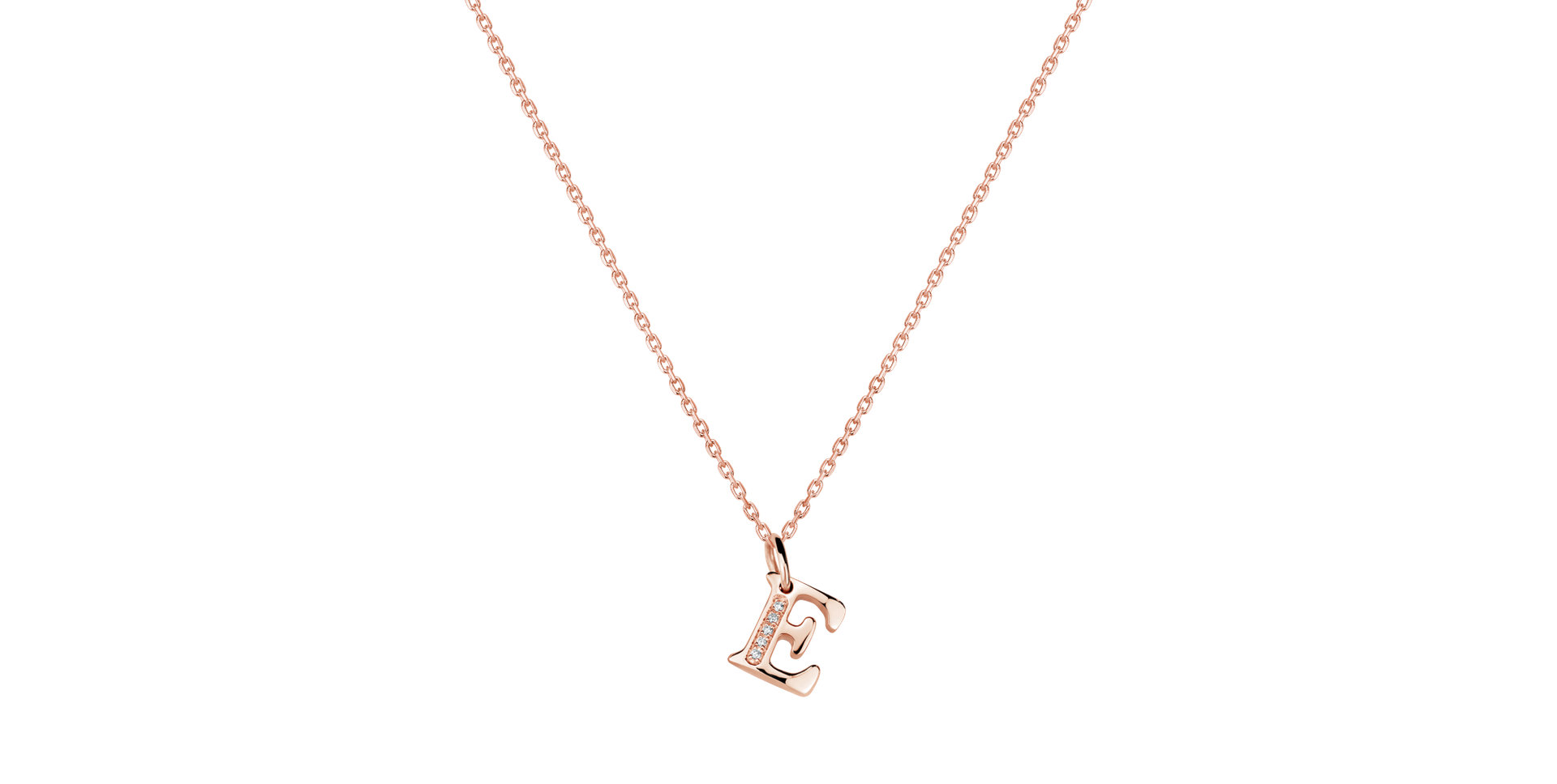 Diamond necklace Dream Letter E