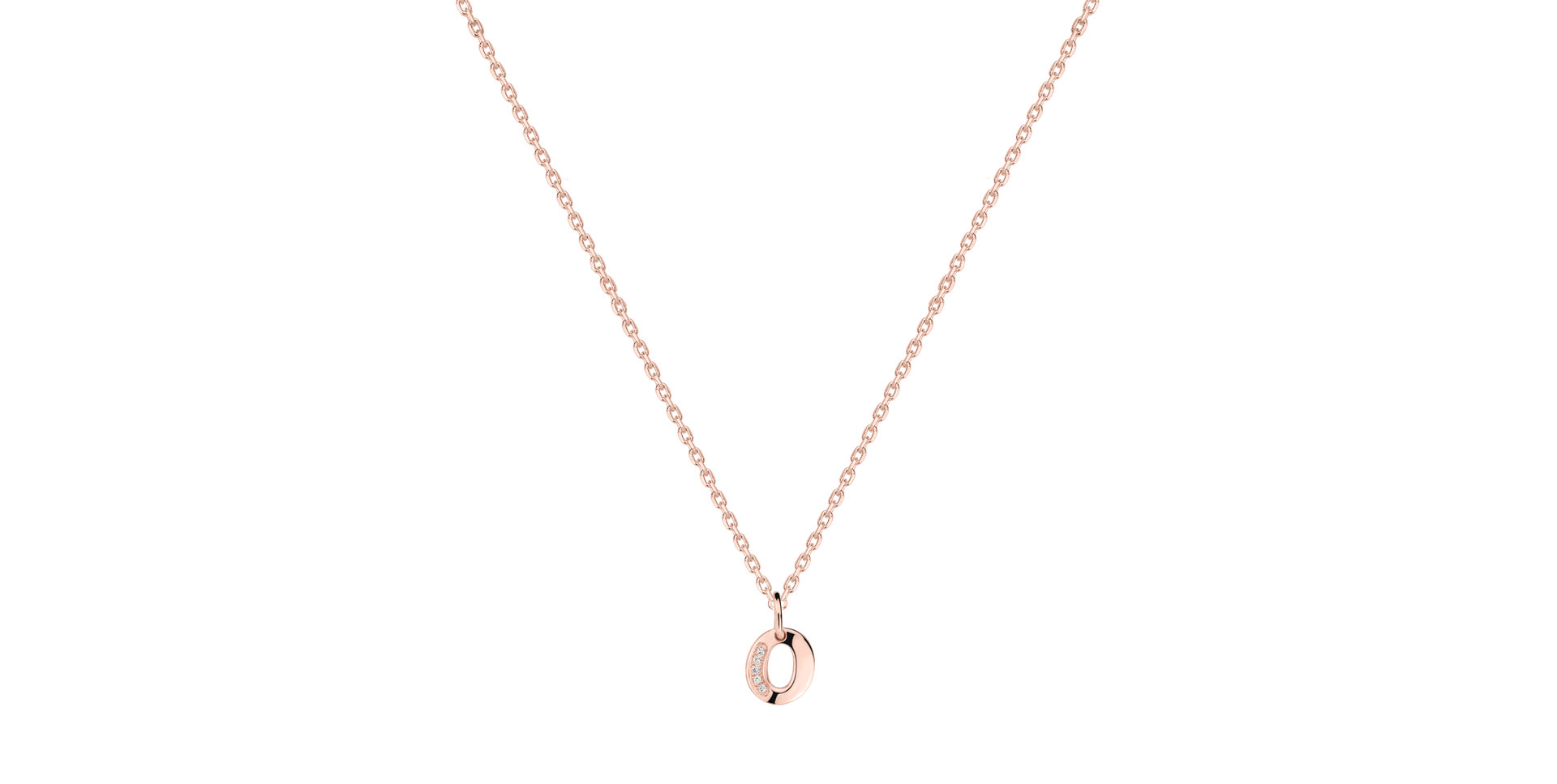 Diamond necklace Dream Letter O