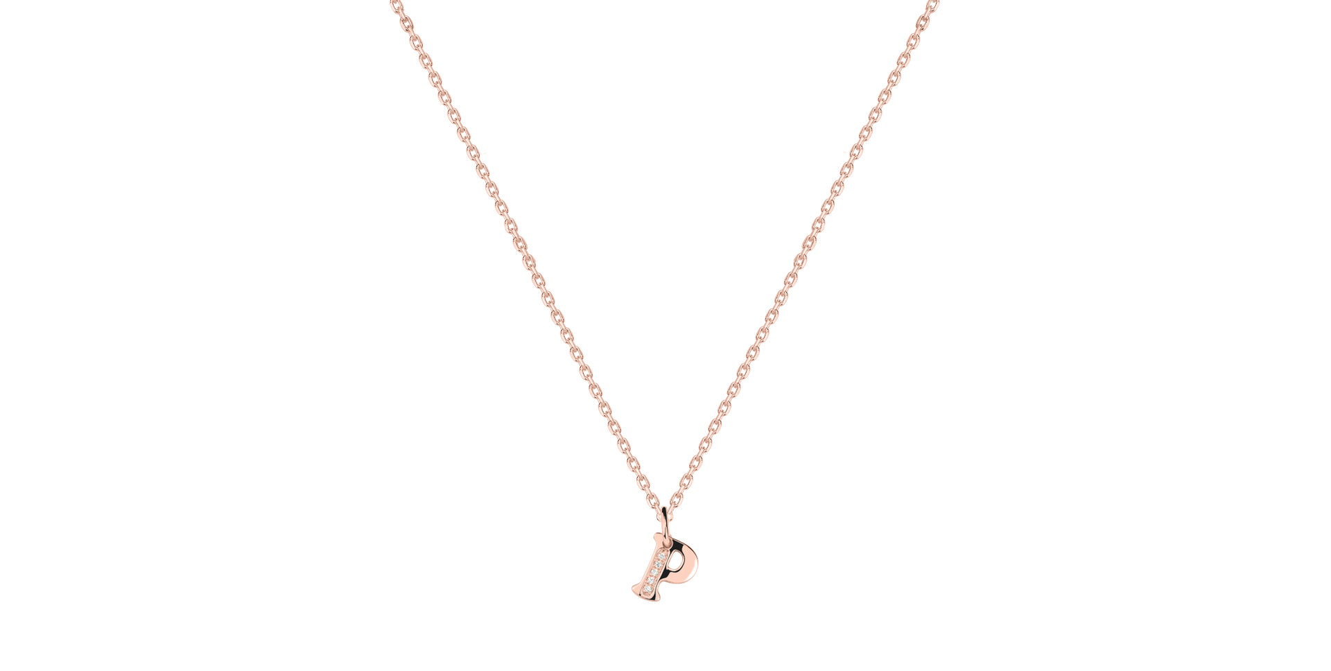Diamond necklace Dream Letter P