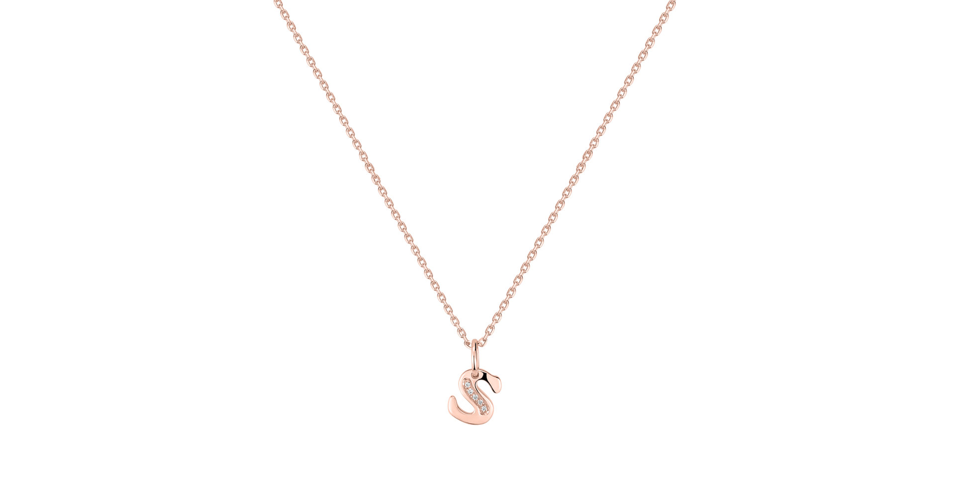 Diamond necklace Dream Letter S