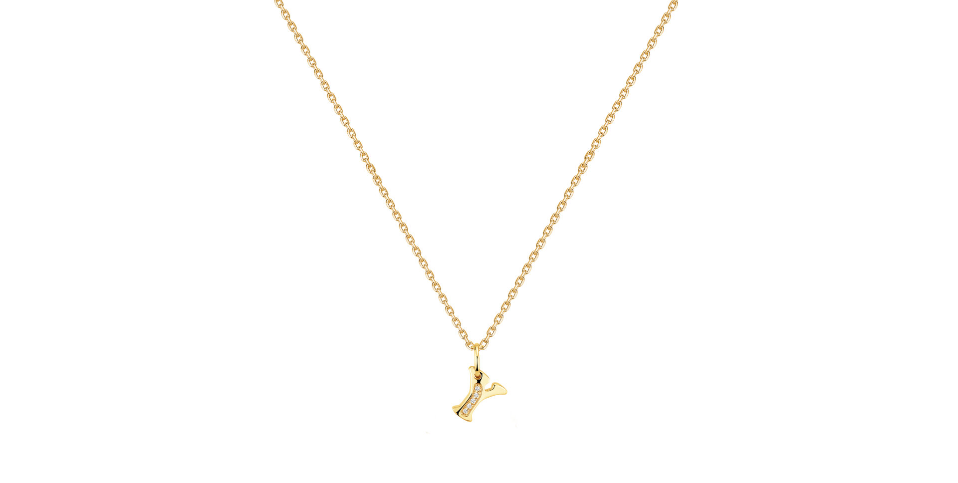 Diamond necklace Dream Letter Y