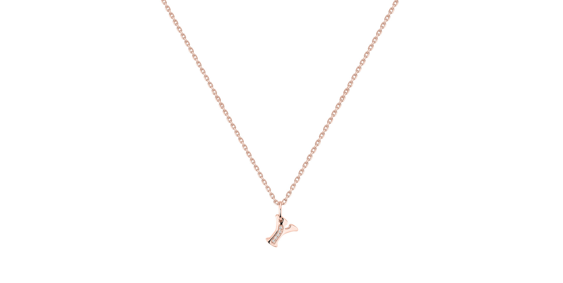 Diamond necklace Dream Letter Y