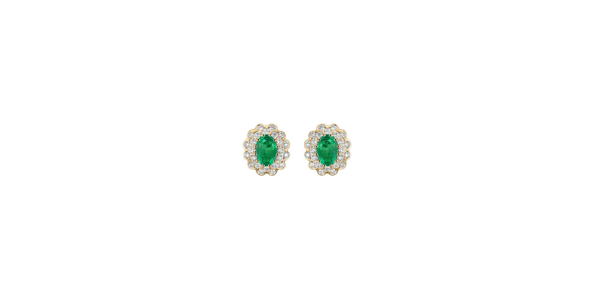 Diamond earrings with Emerald Fairy Goddess