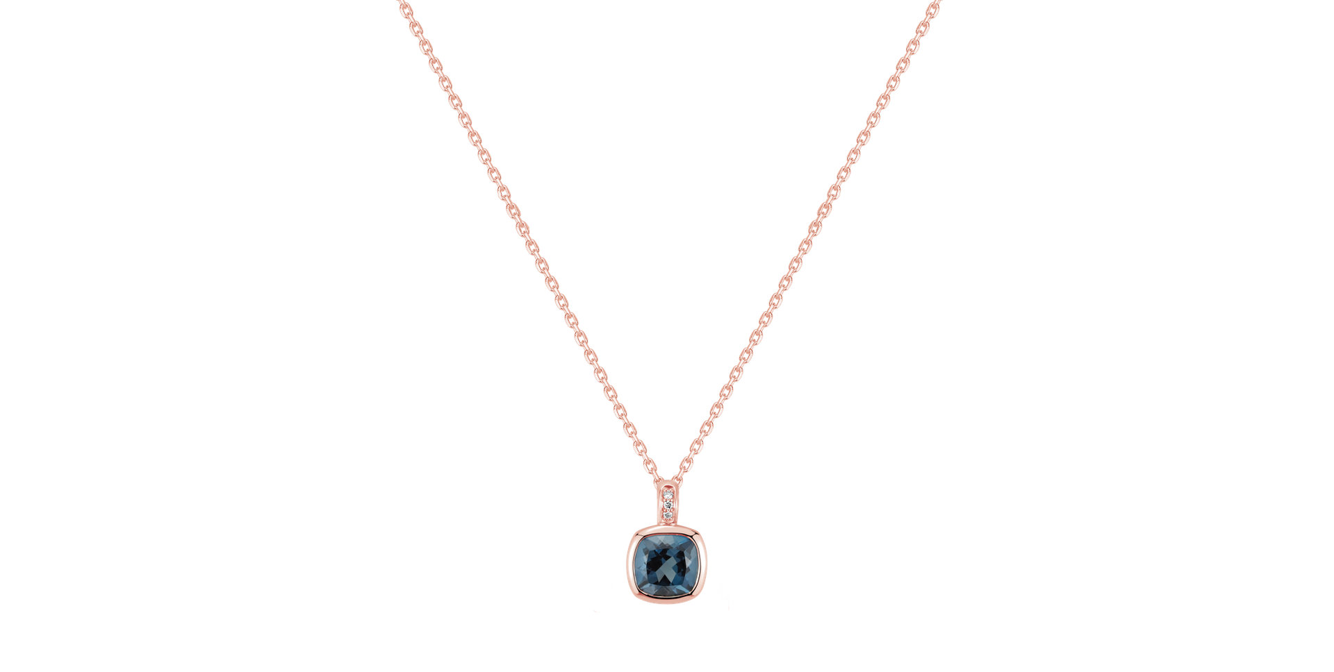 Diamond necklace with Topaz Carelia
