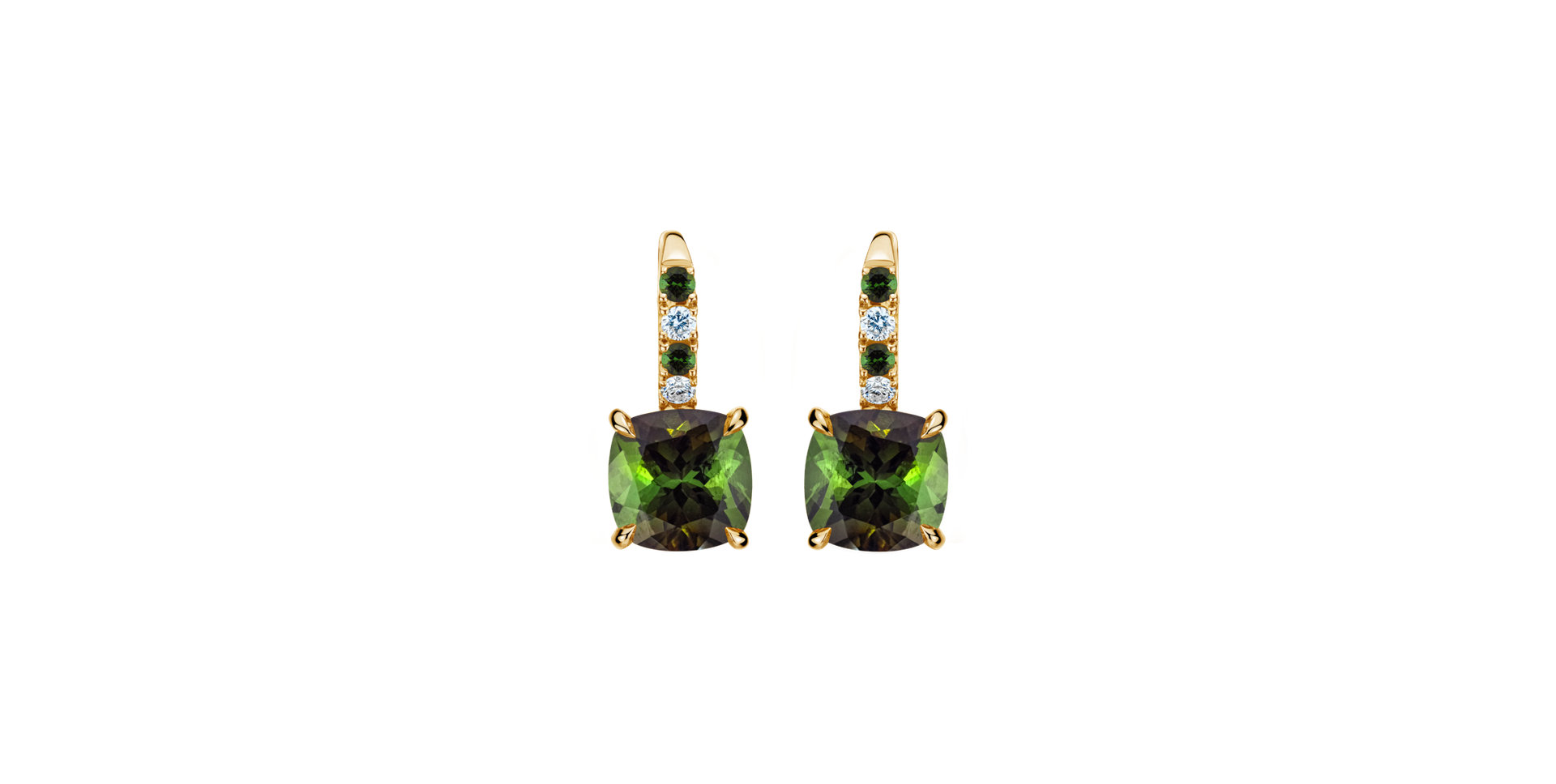 Diamond earrings with Tourmaline Imelda
