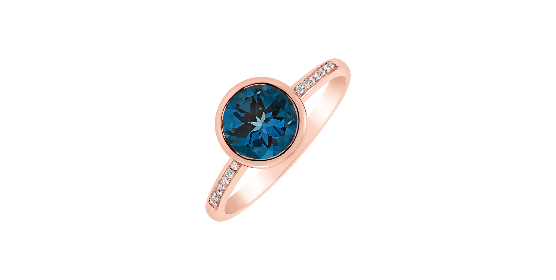 Diamond ring with Topaz Regal Elegance