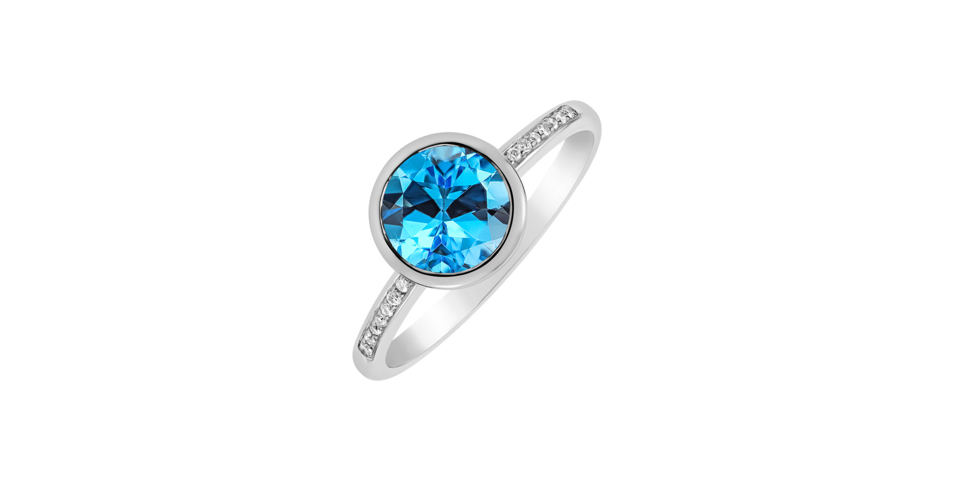 Diamond ring with Topaz Regal Elegance
