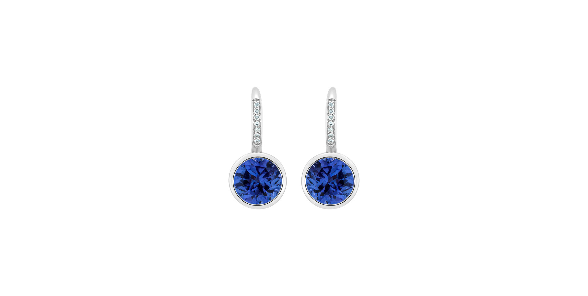 Diamond earrings with Tanzanite Regal Elegance