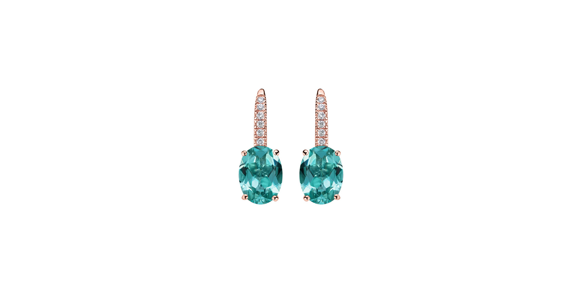 Diamond earrings with Apatite Niké Elegance