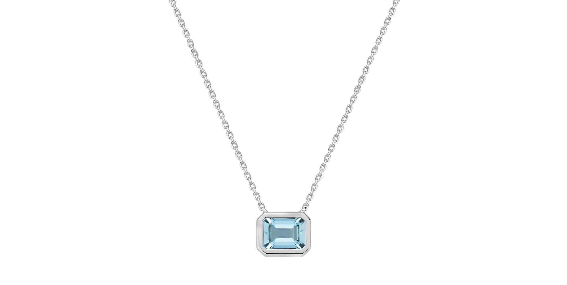 Necklace with Aquamarine Aurum Breeze