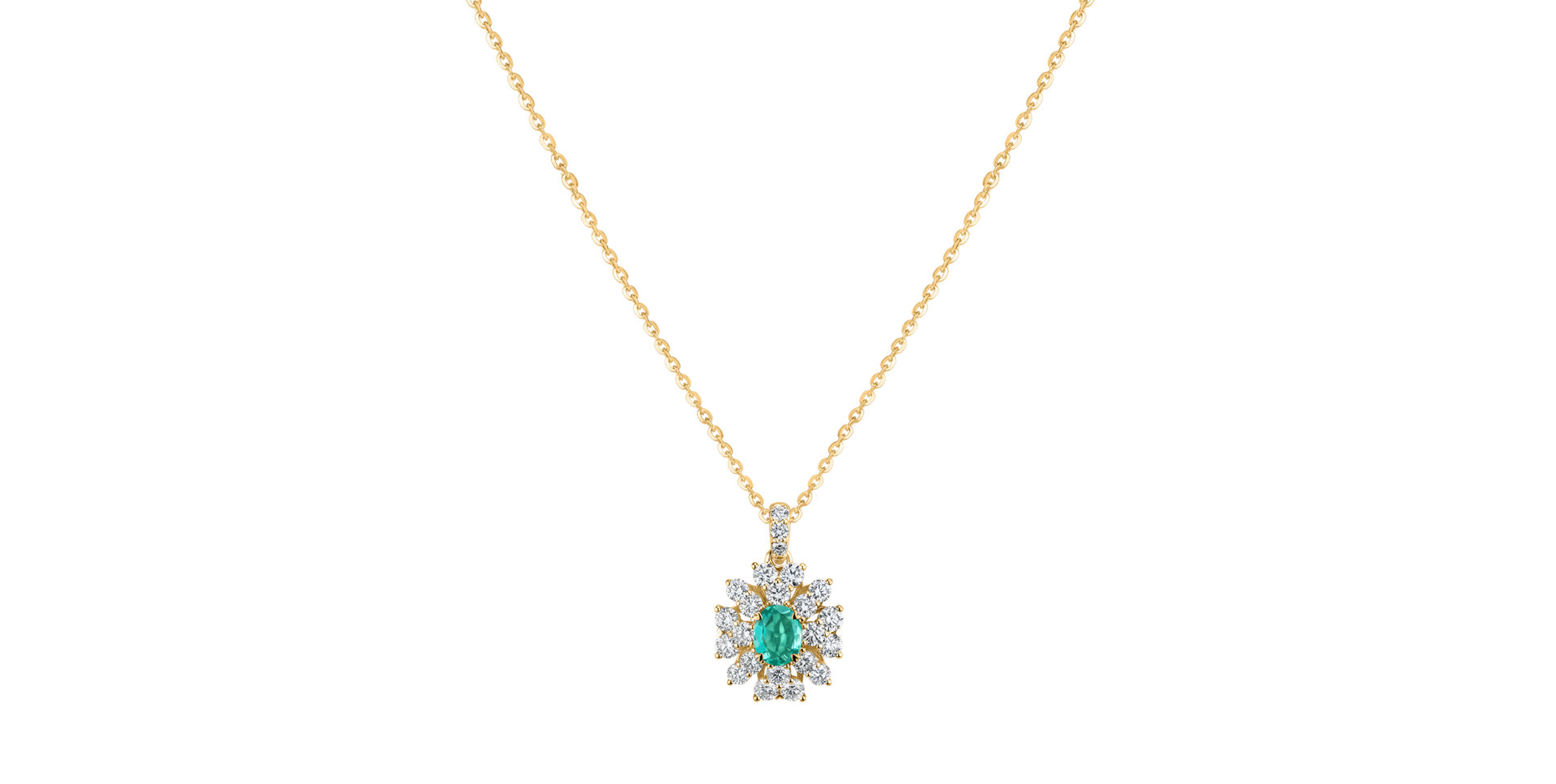 Diamond necklace with Emerald Venancio
