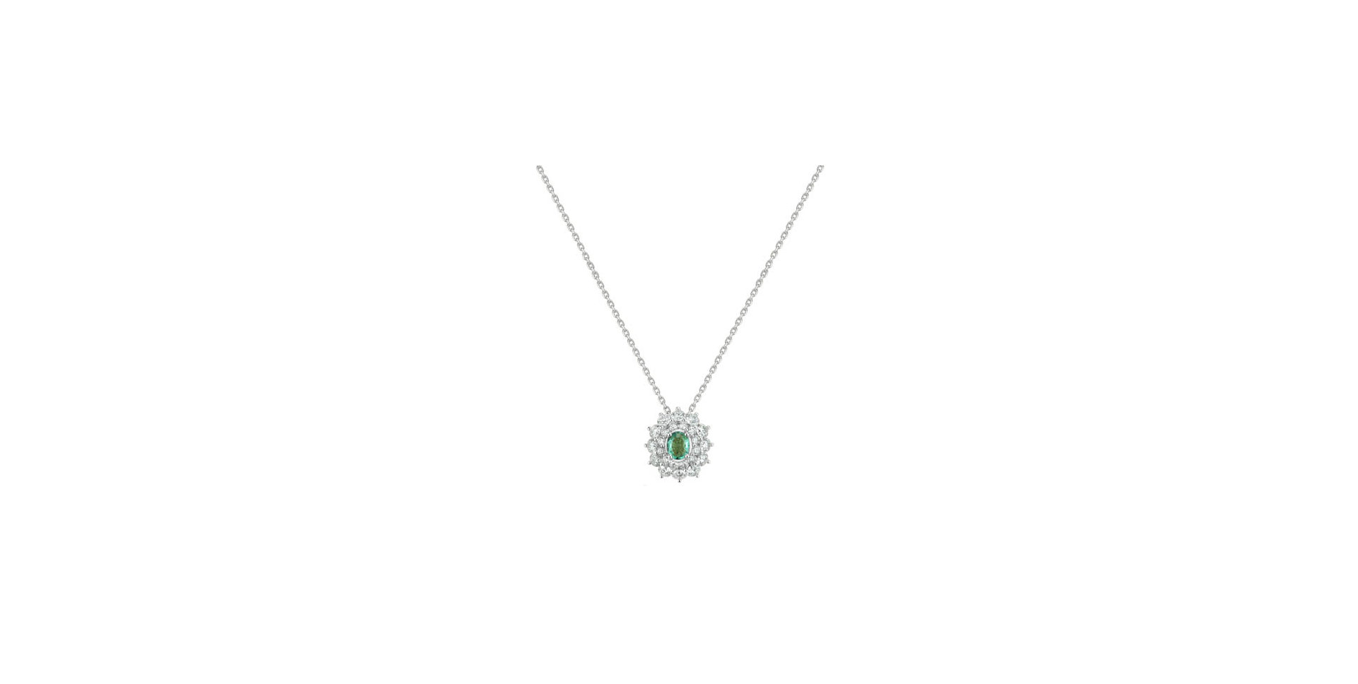 Diamond necklace with Emerald Queen of Emerald