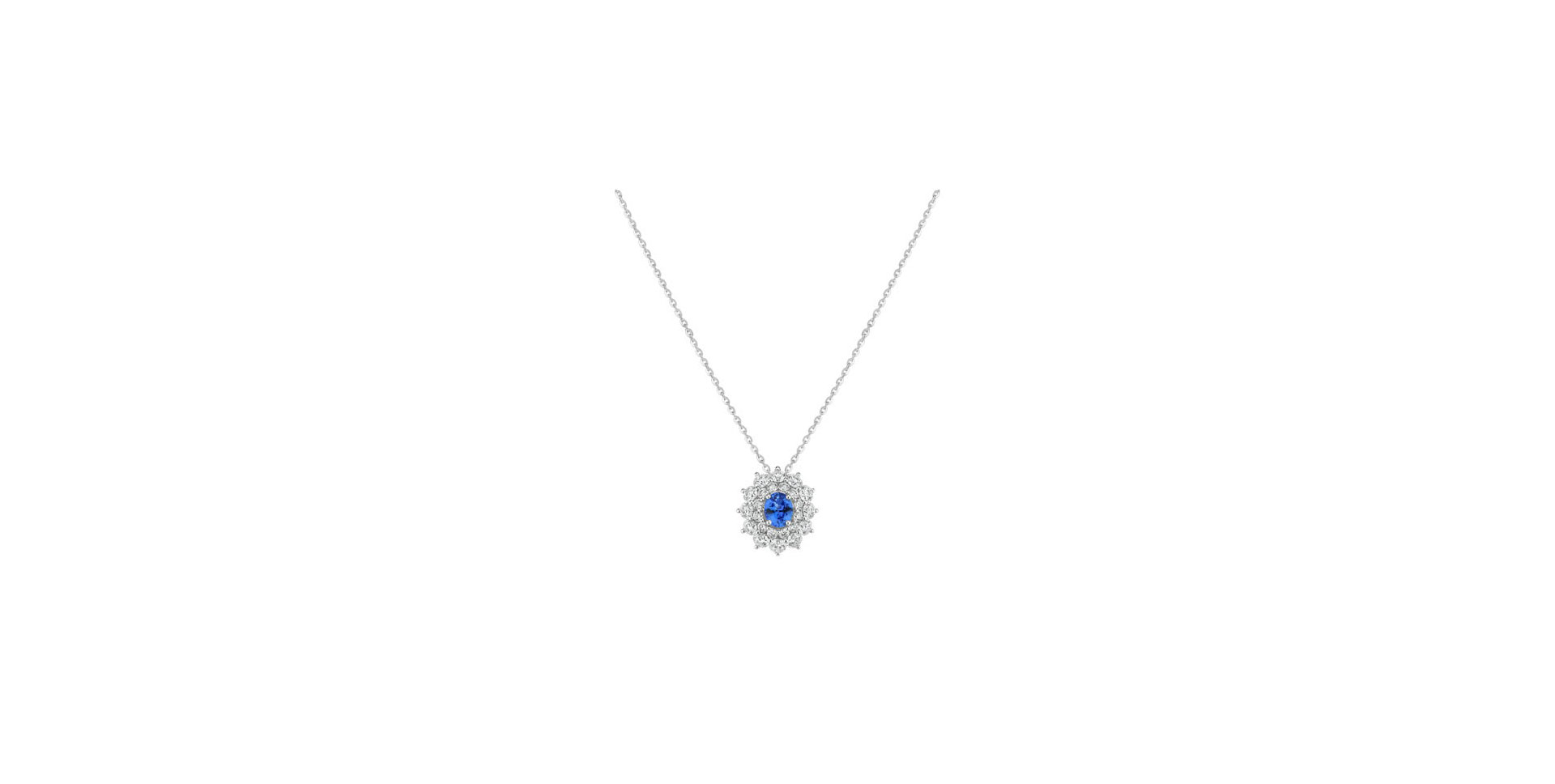 Diamond necklace with Tanzanite Queen of Tanzanite