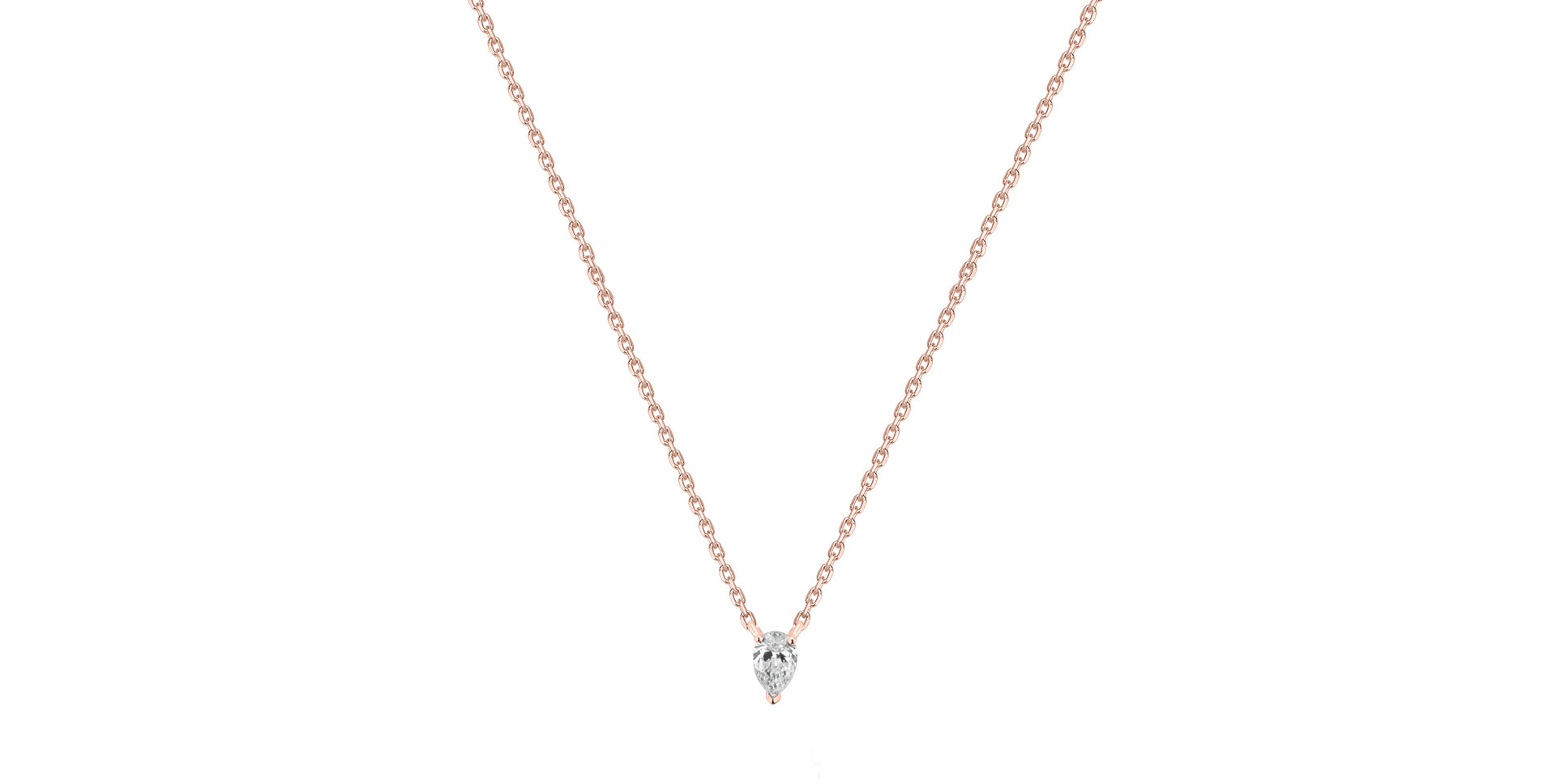 Diamond necklace Falling Tear