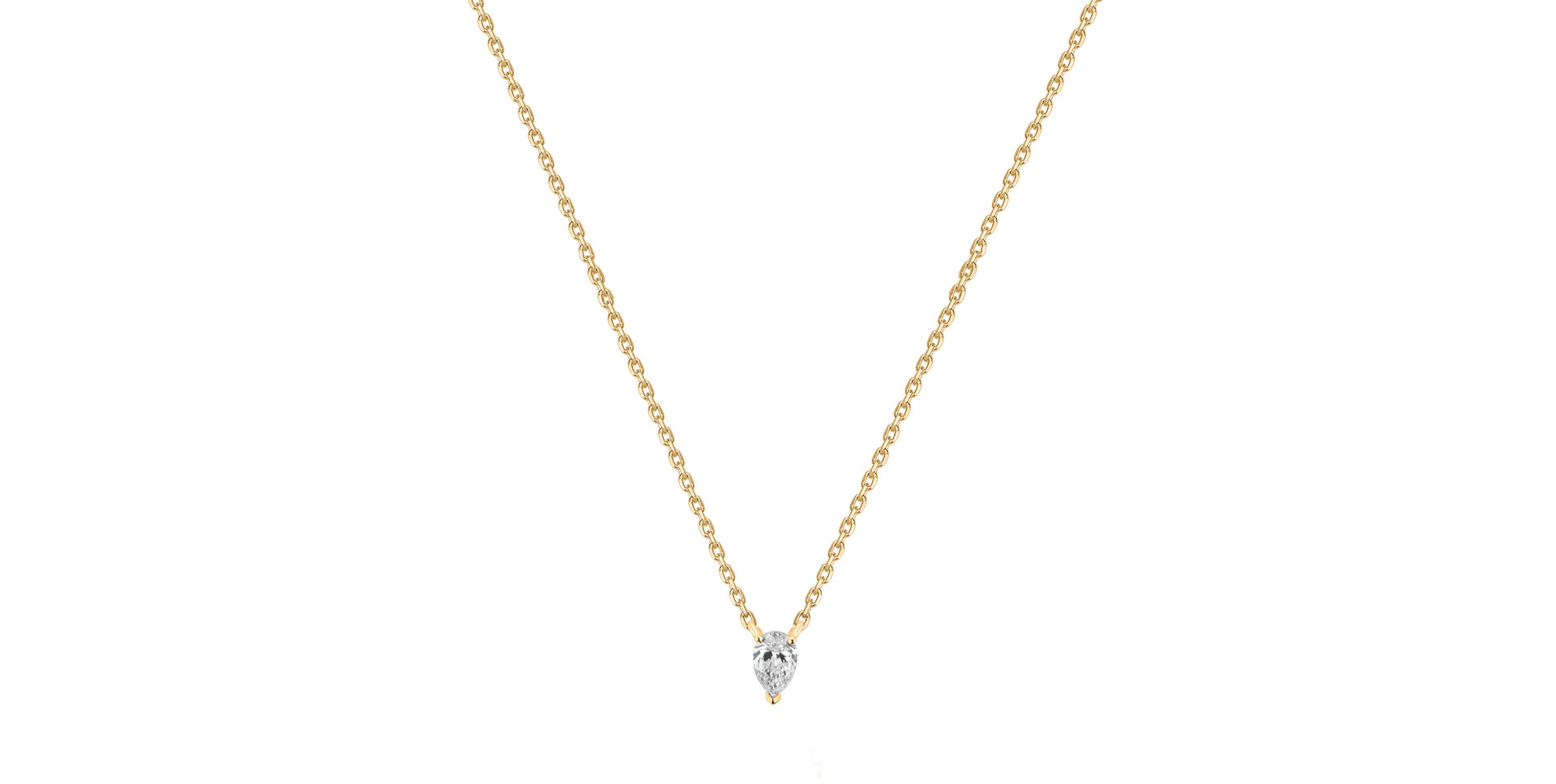 Diamond necklace Falling Tear