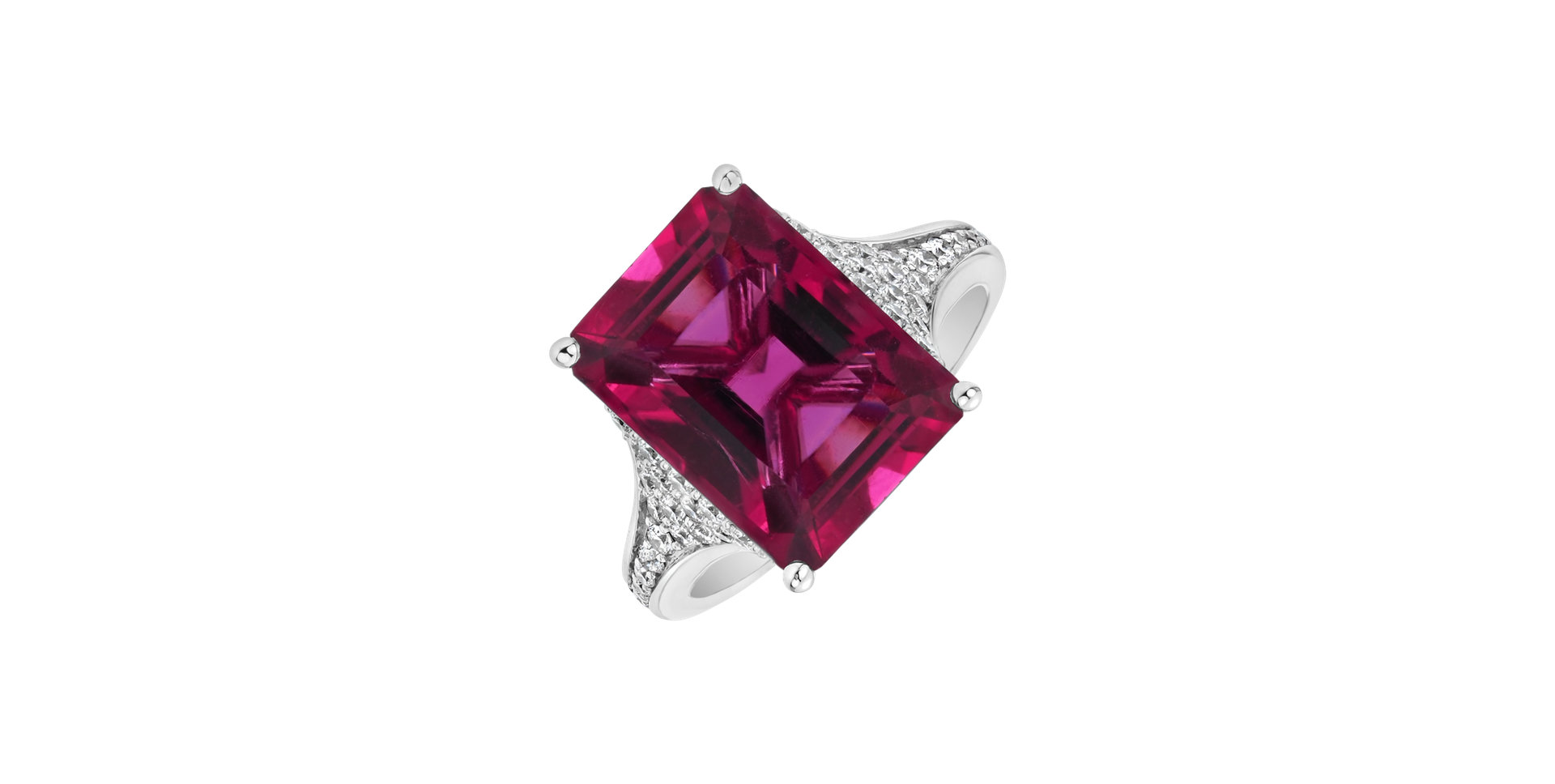 Diamond ring with Tourmaline Azarielle