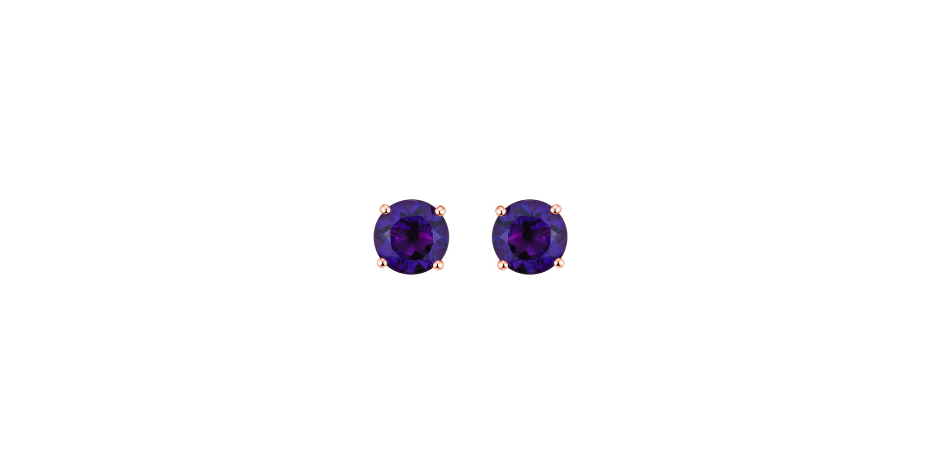 Earrings with Amethyst Orbs