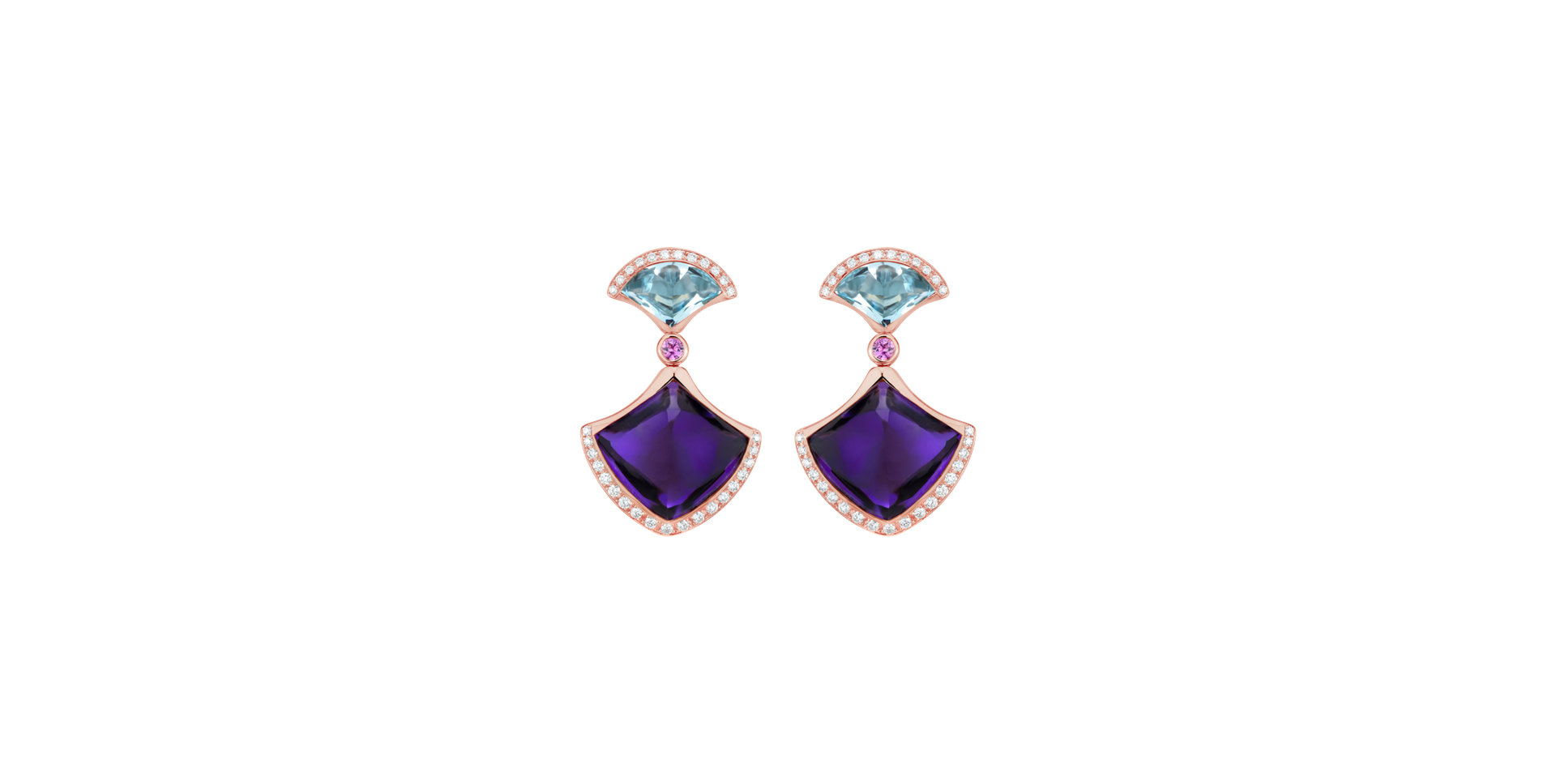 Diamond earrings with Gems Aetheris