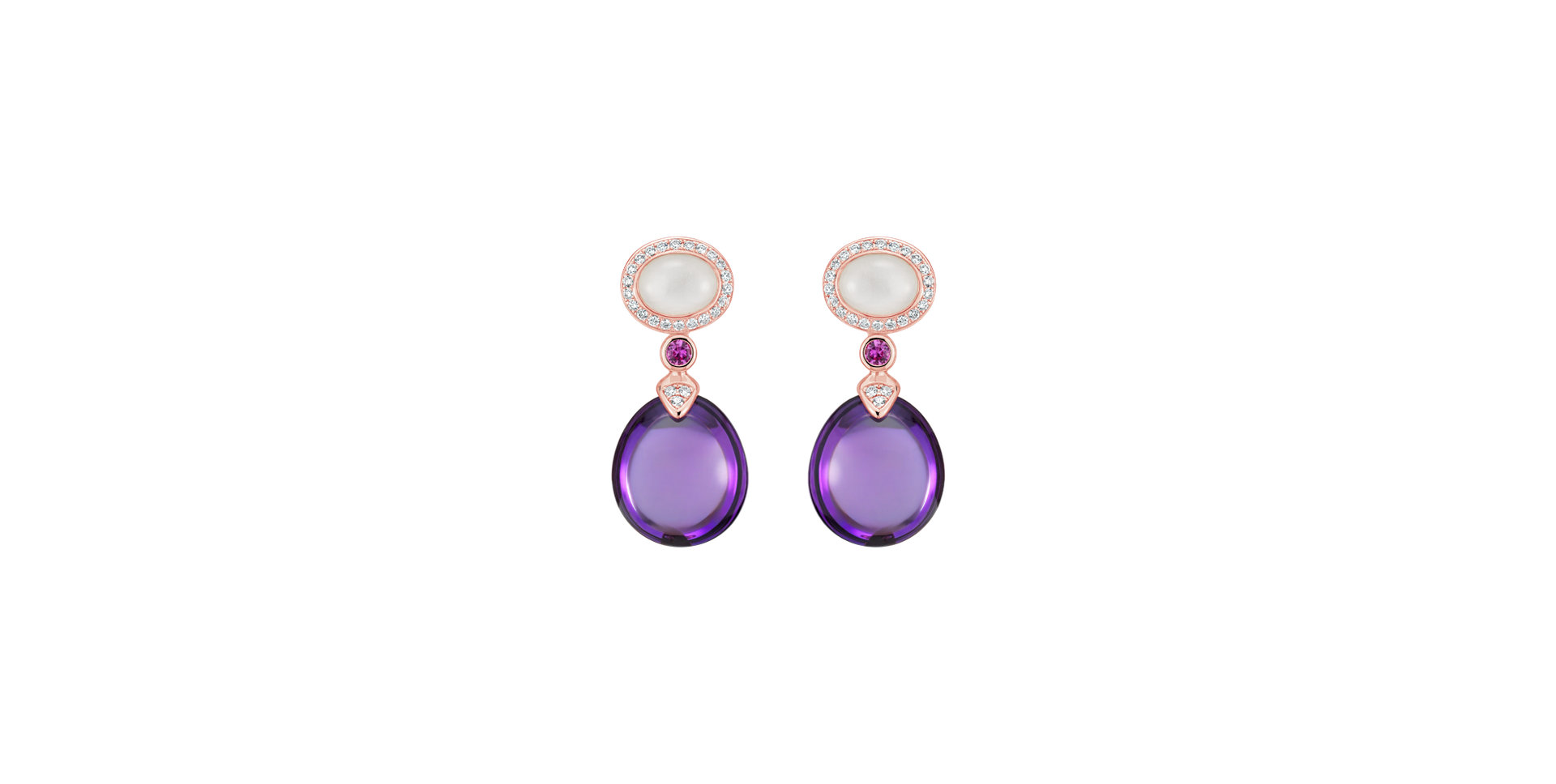 Diamond earrings with Gems Zerith