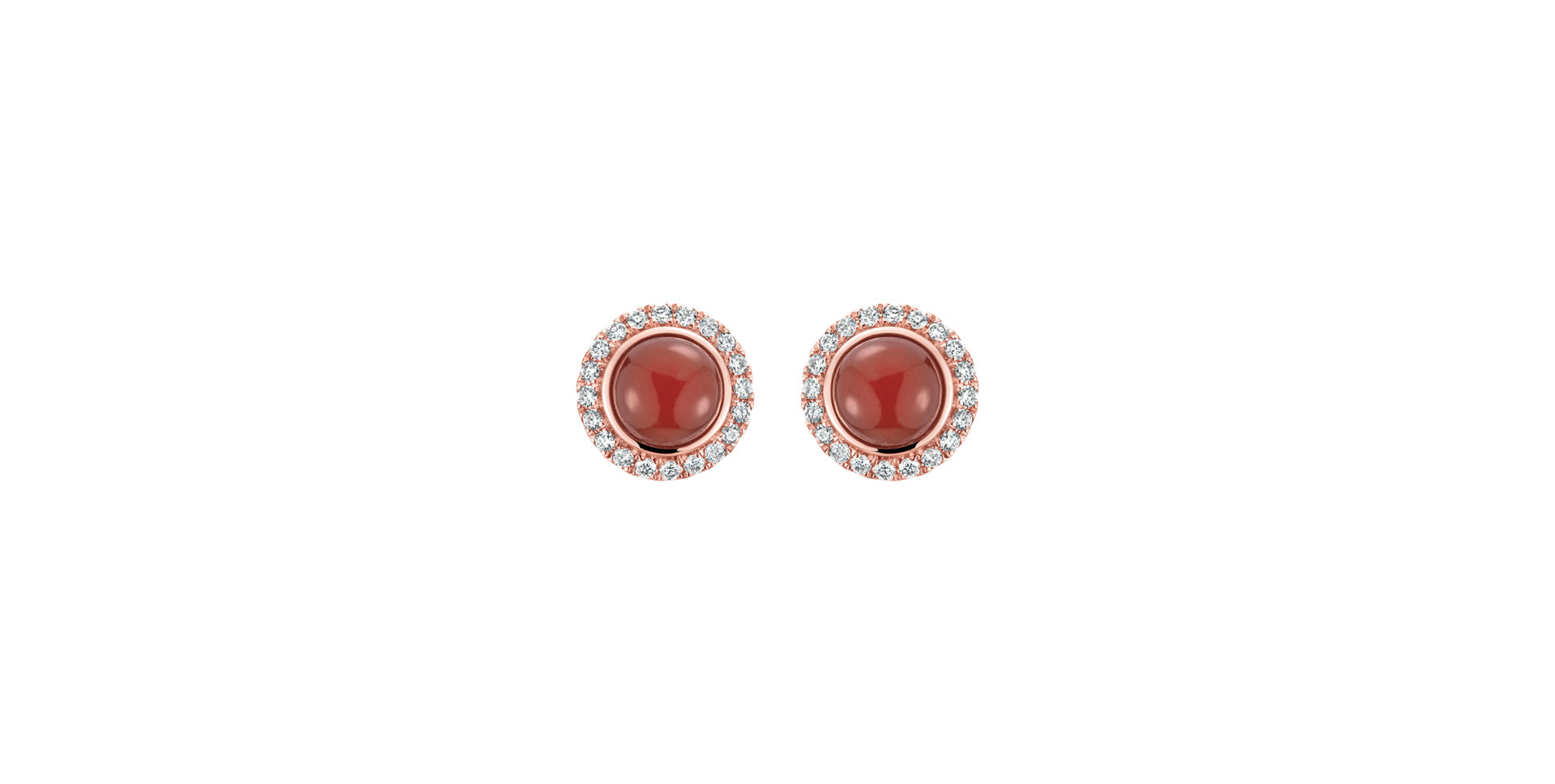 Diamond earrings with Agate Pure Pearl