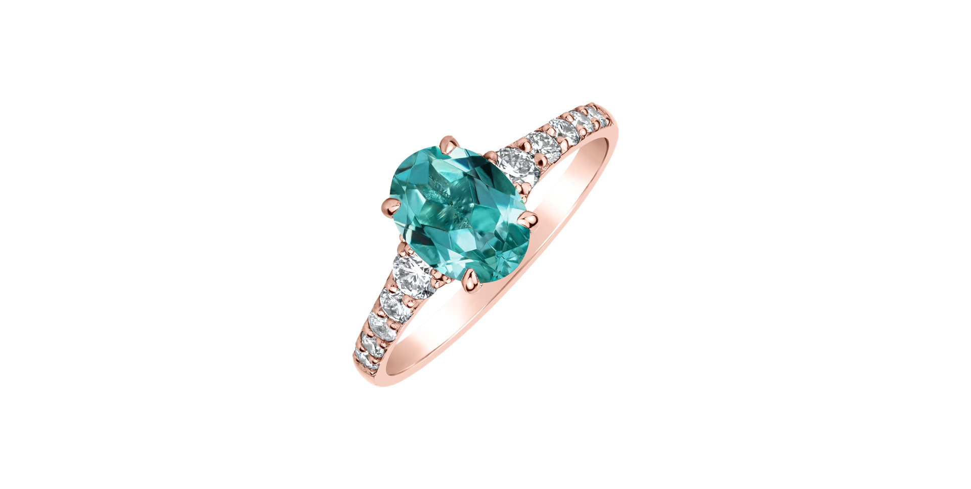 Diamond ring with apatit Shimmering dazzle