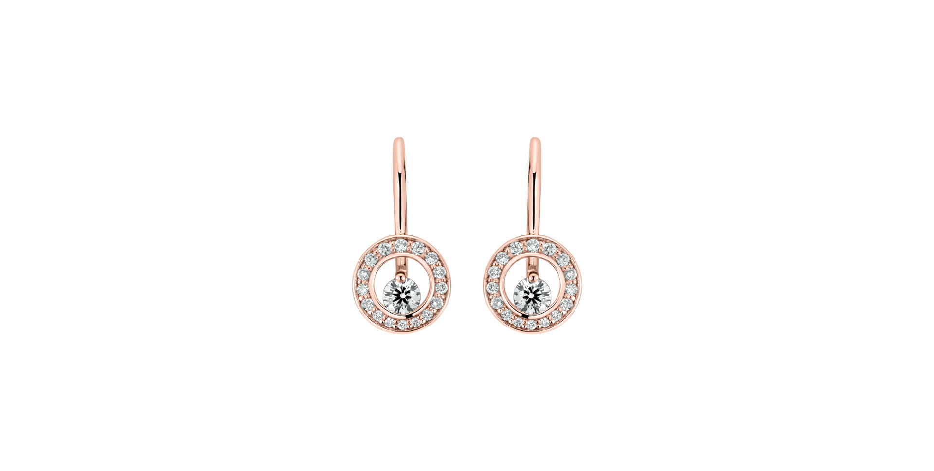 Diamond earrings Hidden Circle