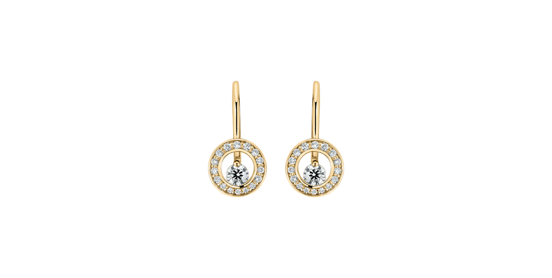 Diamond earrings Hidden Circle