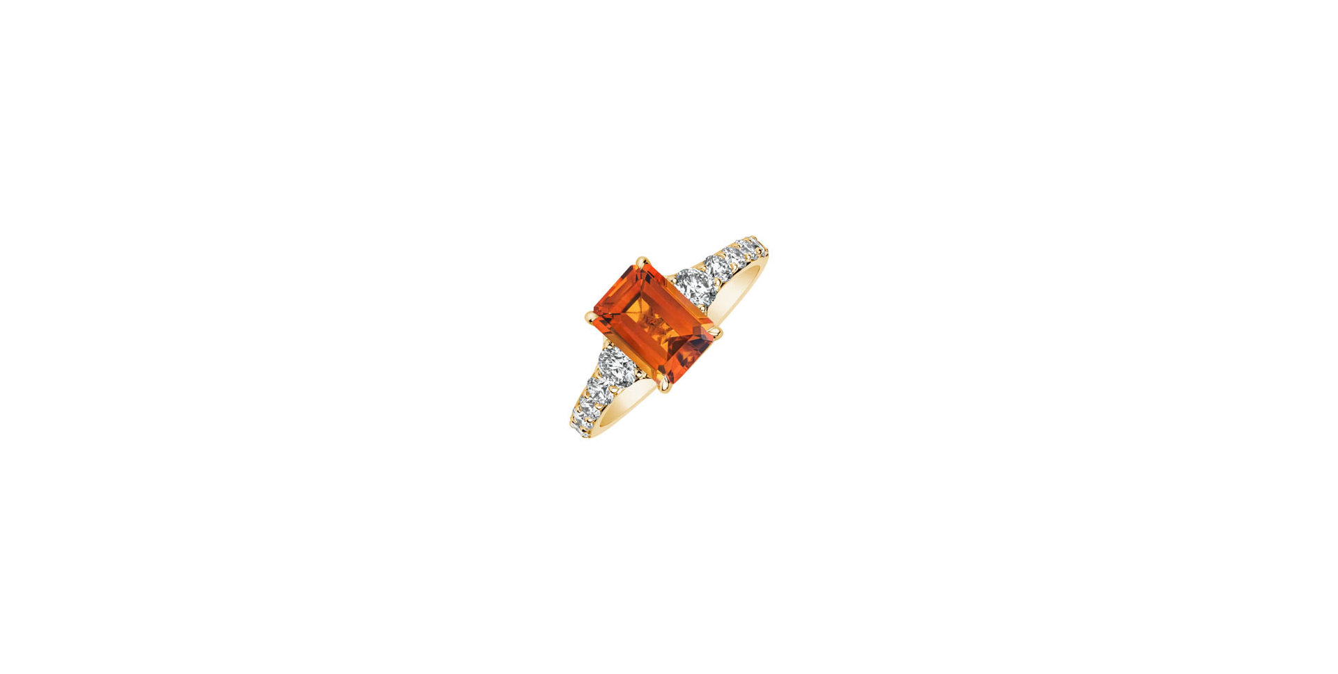 Diamond ring with Citrine Majestic Imagination