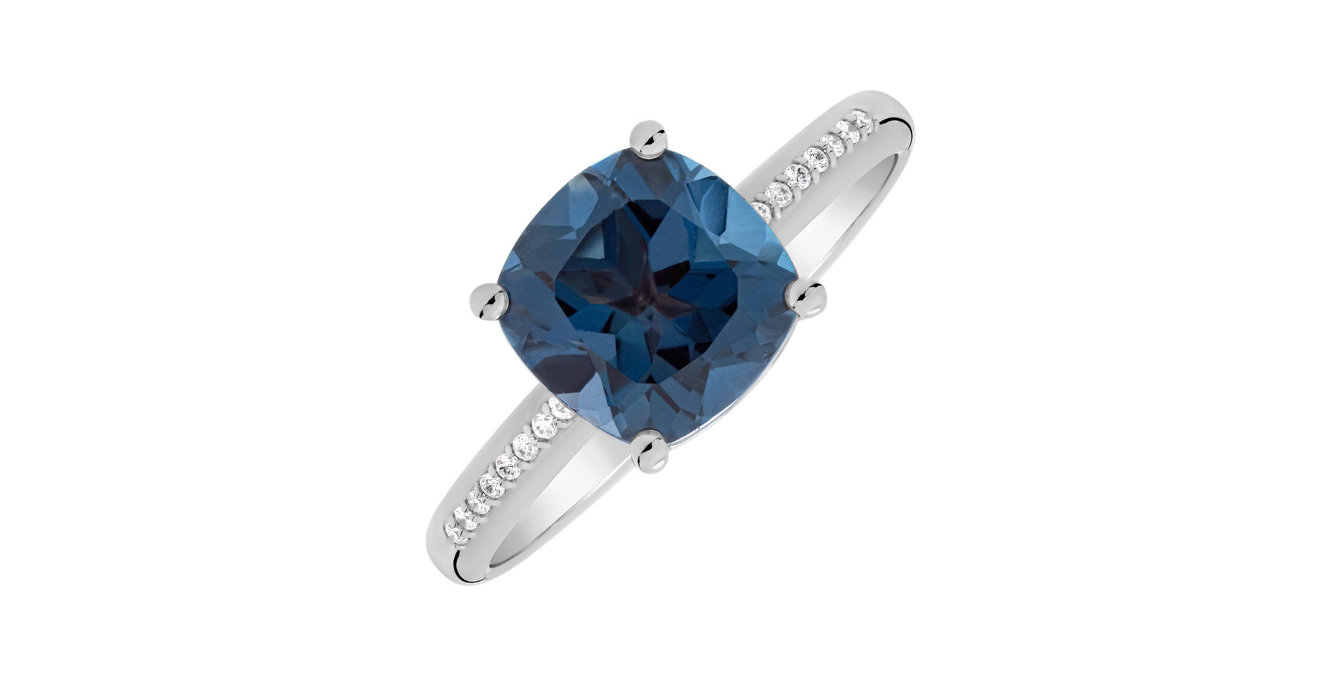 Diamond ring with topaz Melody Symphony
