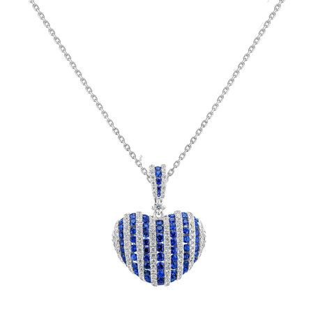 Diamond pendant with Sapphire Celebration of Love