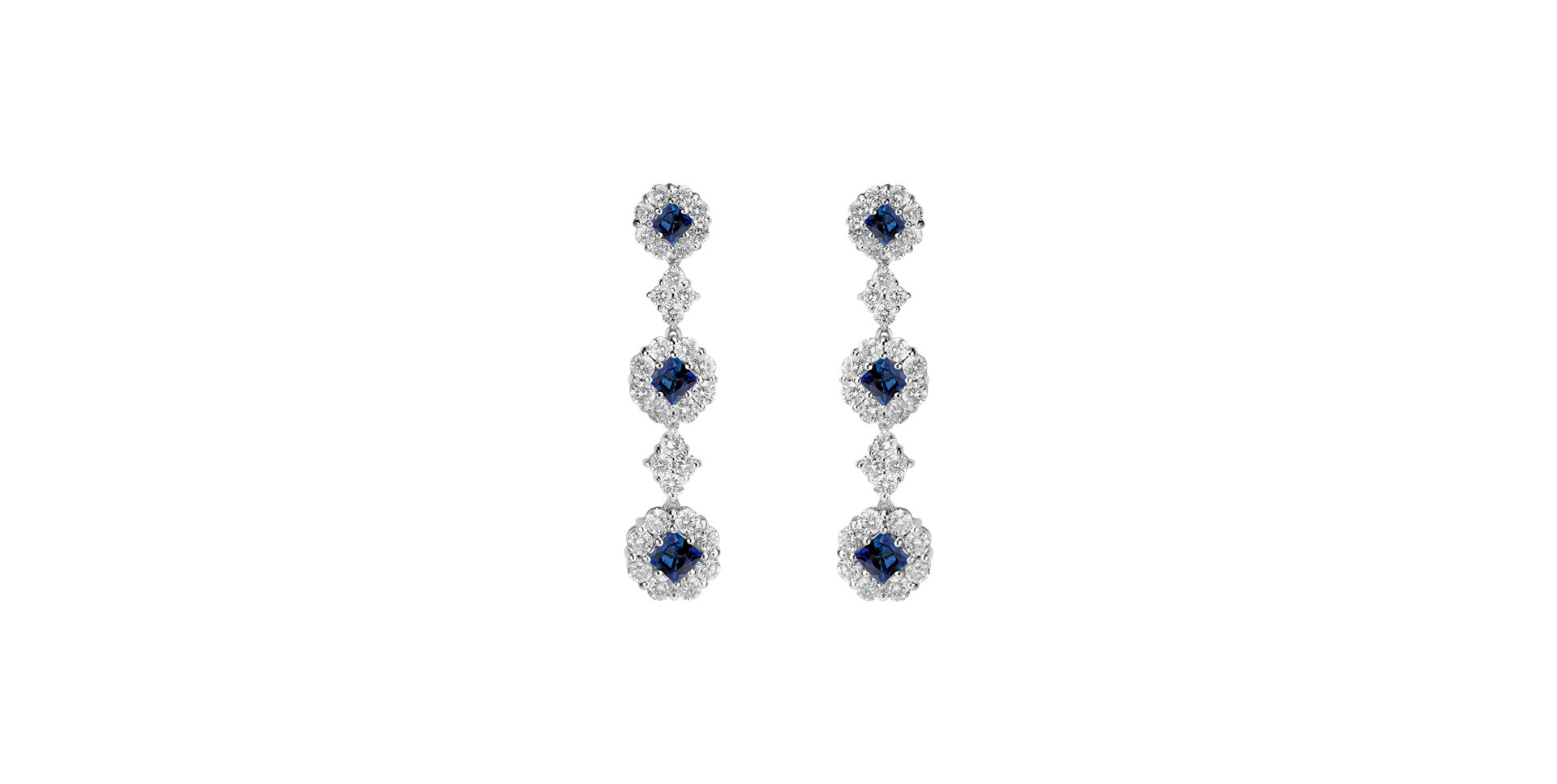 Diamond earrings and Sapphire Miriam