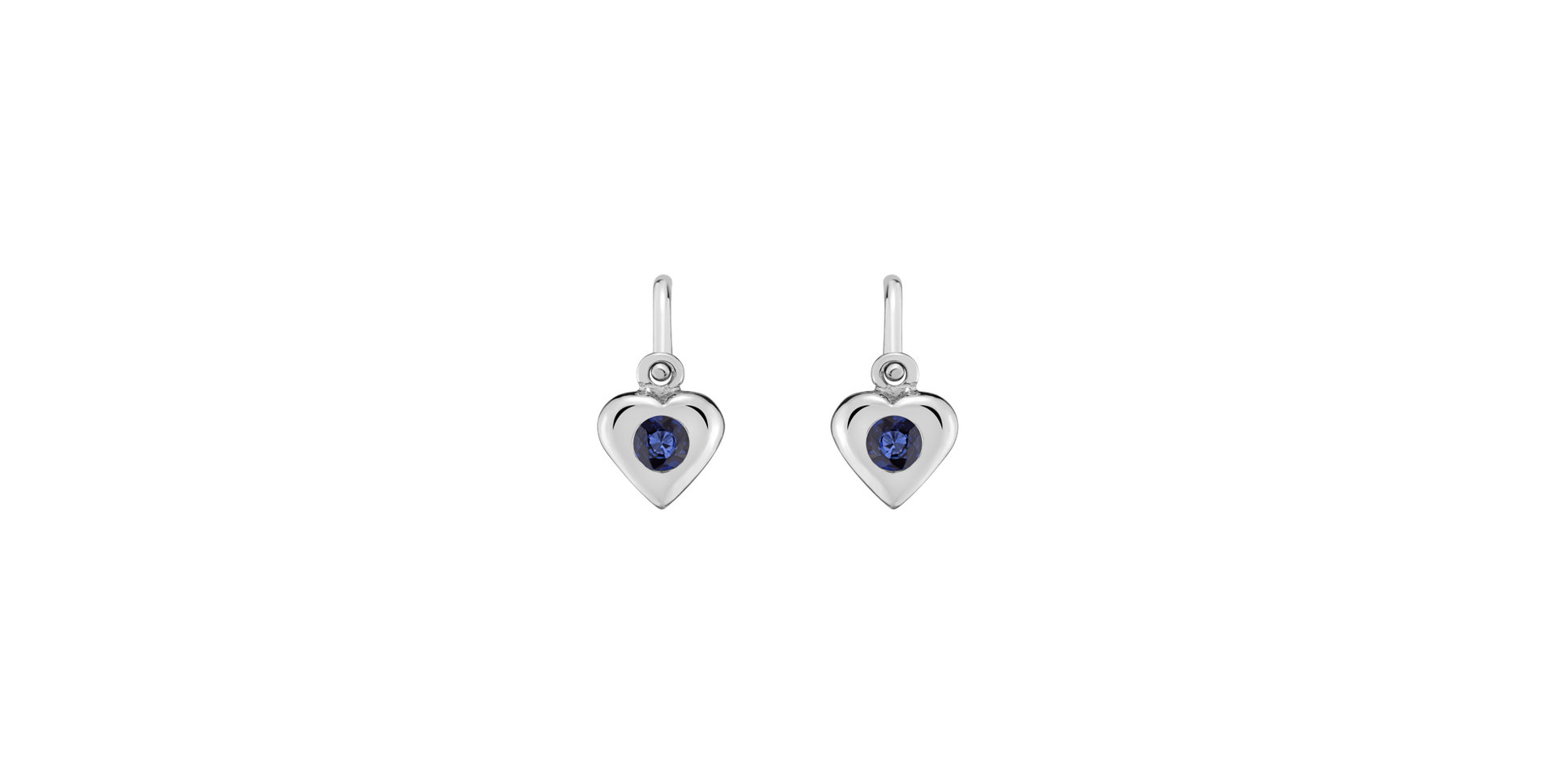 Children's earrings with Sapphire Eternal Love