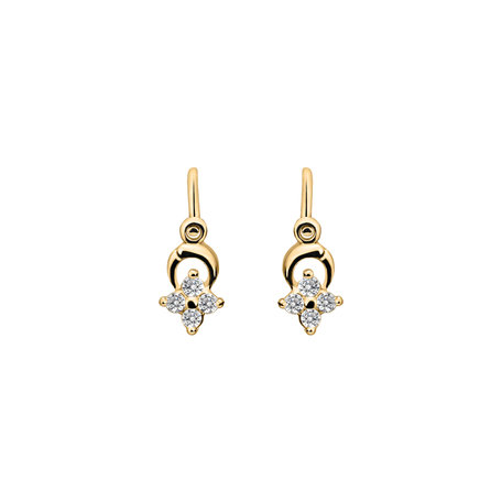 Children's diamond earrings Flower