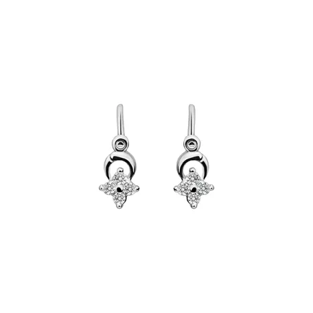 Children's diamond earrings Flower