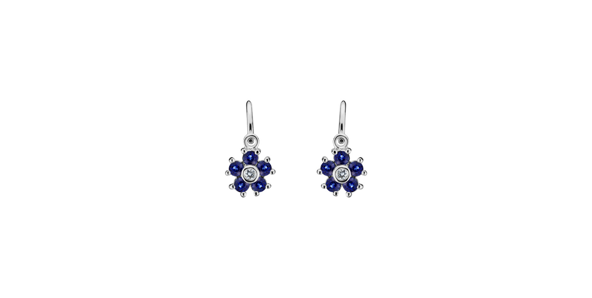 Diamond earrings and Sapphire Diamond Emotion