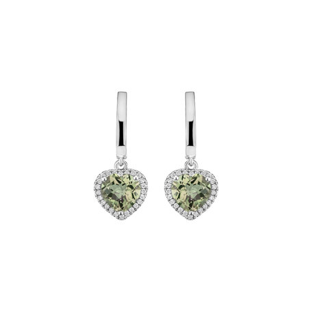 Diamond earrings with Amethyst Sweet Infatuation