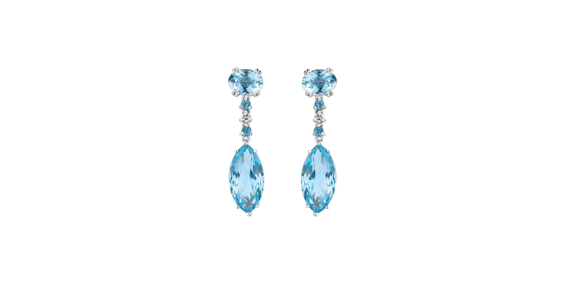 Diamond earrings with Topaz La Lessive
