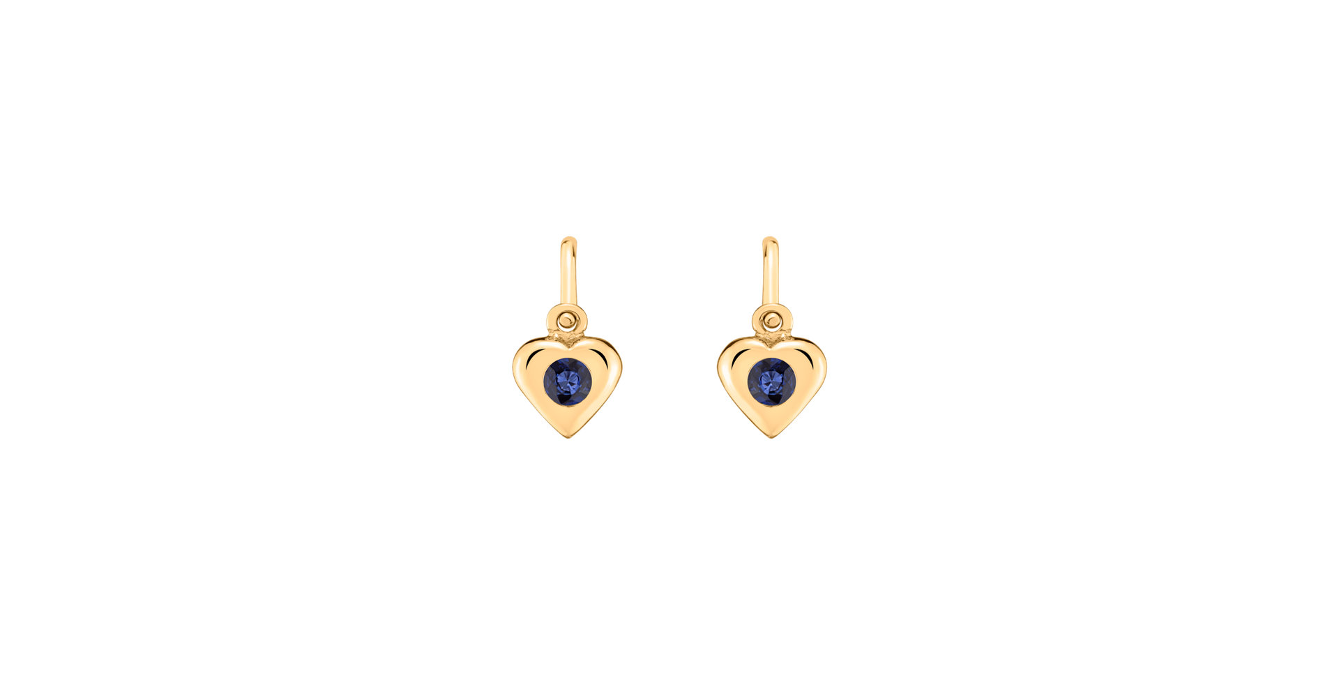 Children's earrings with Sapphire Eternal Love