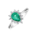 Diamond ring with Emerald Selena5