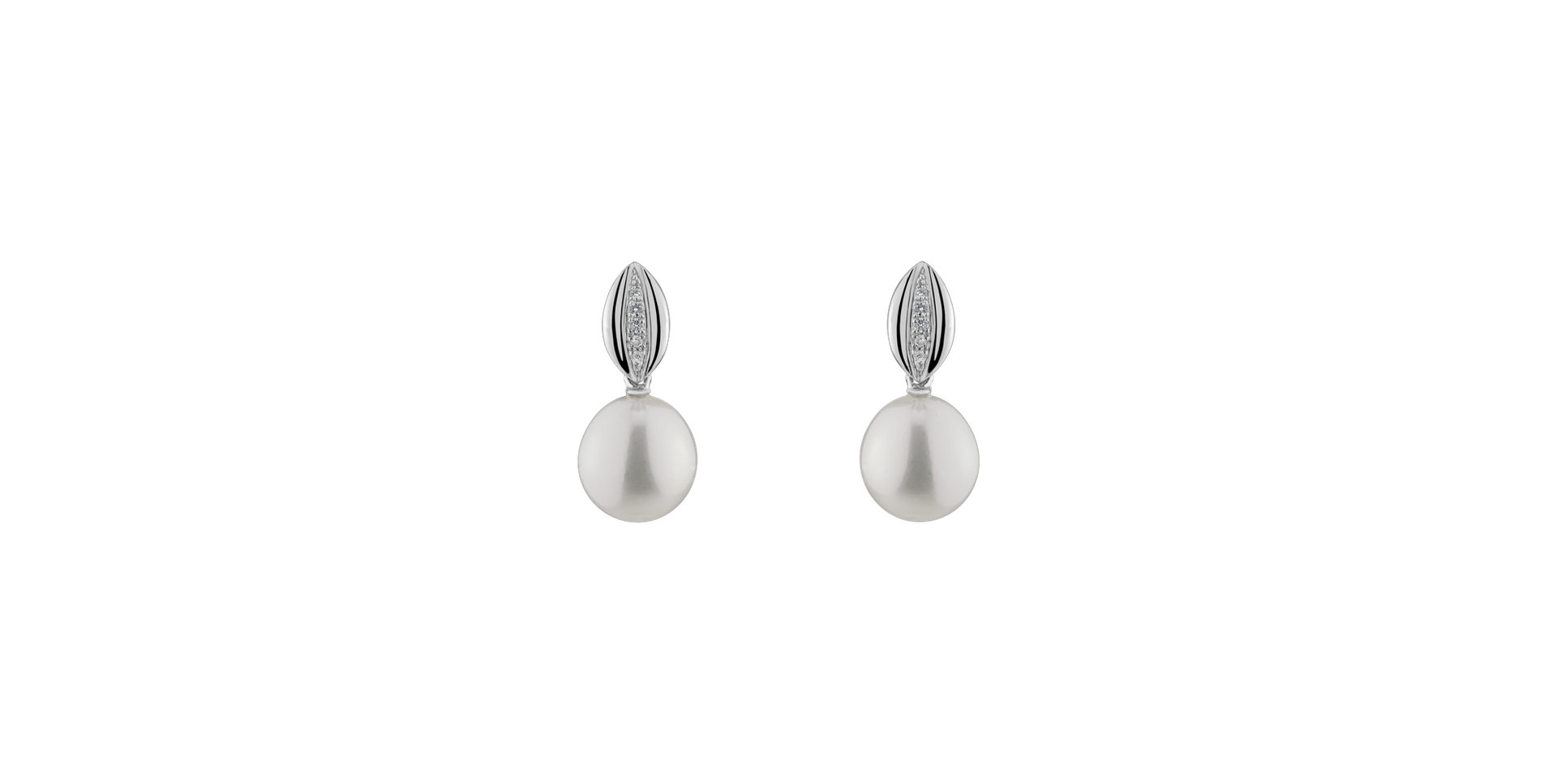 Diamond earrings with Pearl Valentina River