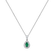Diamond necklace with Emerald Shimmering Tear3