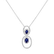 Diamond pendant with Sapphire Circles of Water3