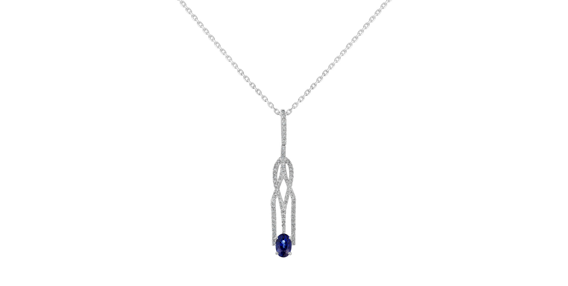 Diamond pendant with Sapphire Cathedral of Sapphire